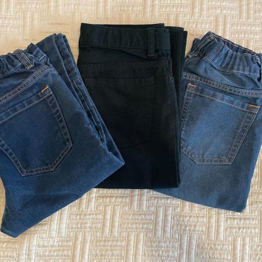 Old Navy Girls Skinny Jeans Youth Size 12 Standard Adjustable Waist - Lot of 3